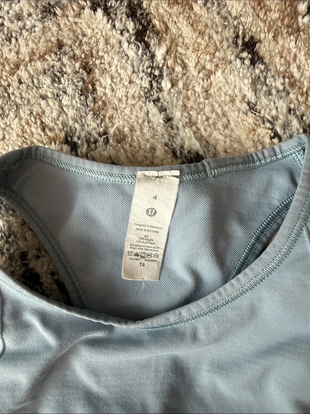 lululemon athletica High-Neck Seamless Crop Bralette - Steel Blue
